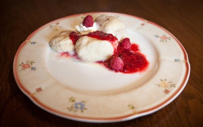 Kynuté jahodové knedle